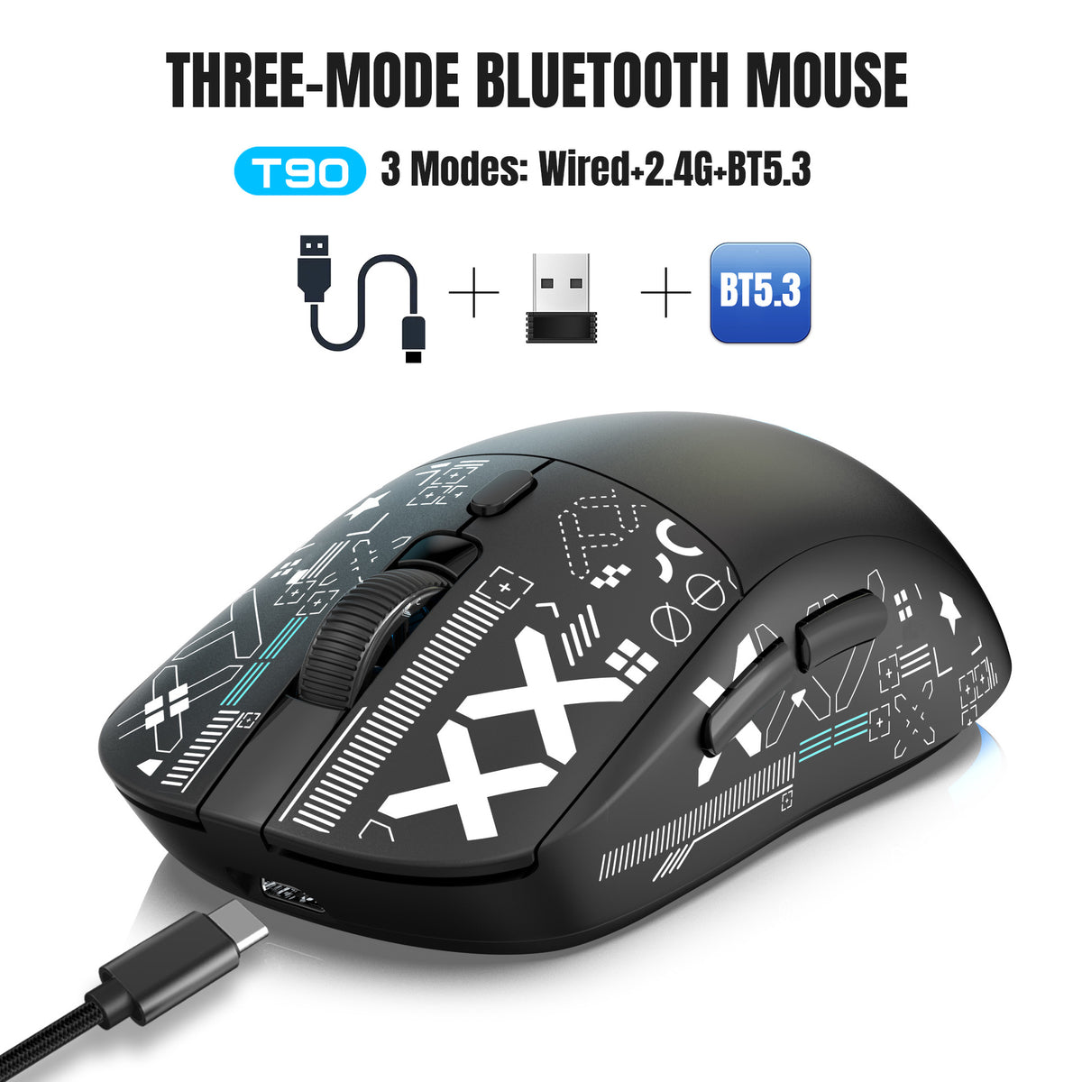 Budget Tri-Mode Wireless Silent Gaming Mouse