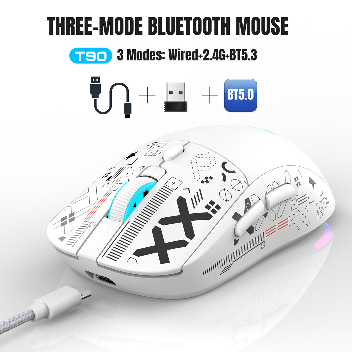 Budget Tri-Mode Wireless Silent Gaming Mouse