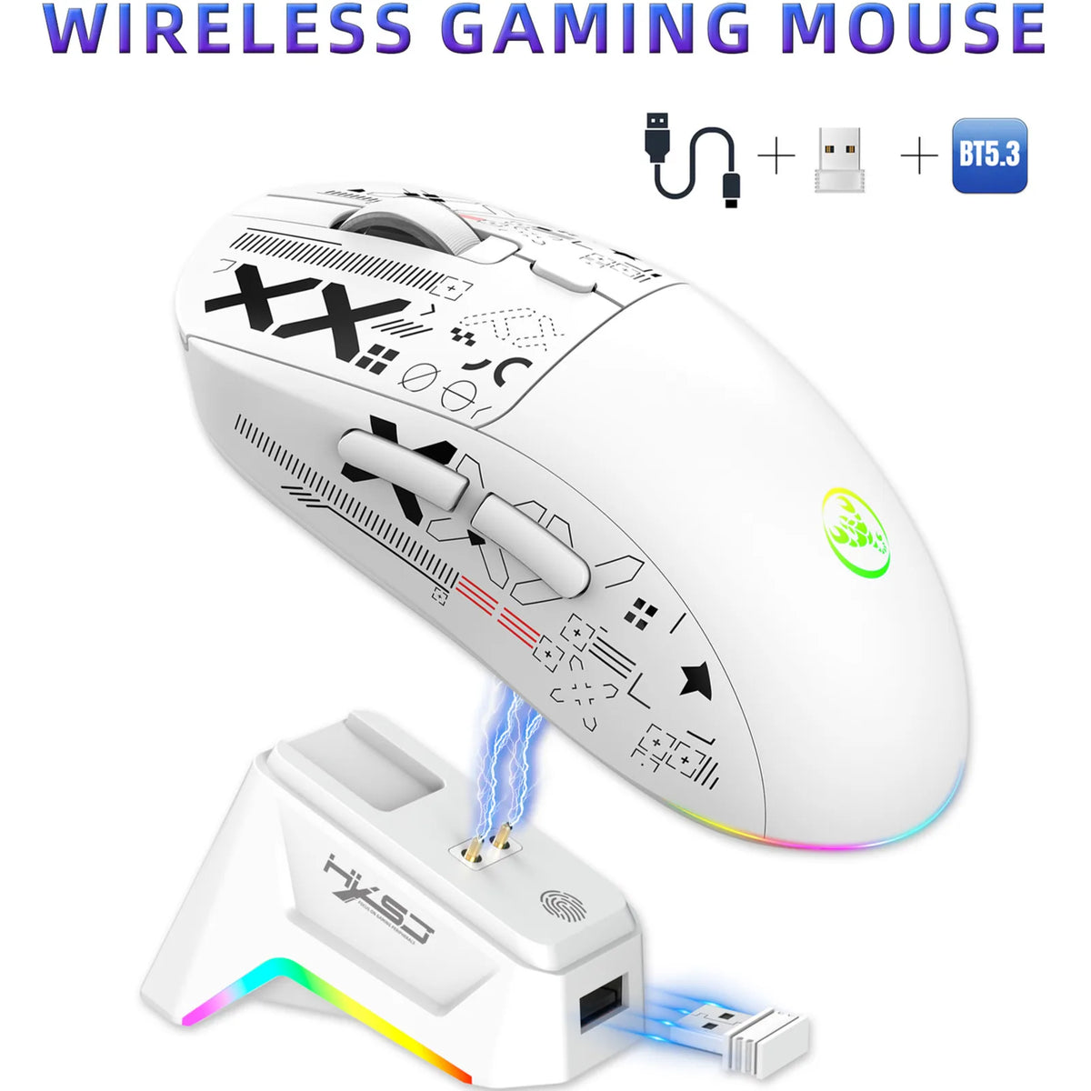 Tri-Mode Wireless Silent Gaming Mouse