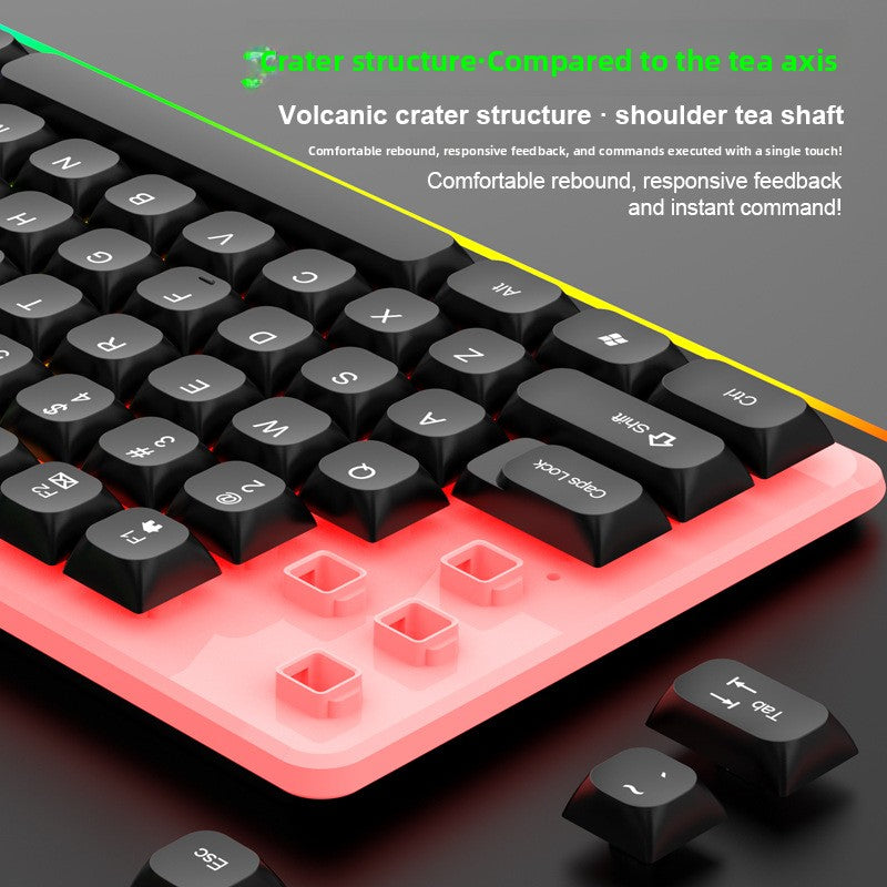 Rainbow LED Gaming Keyboard And Mouse Combo